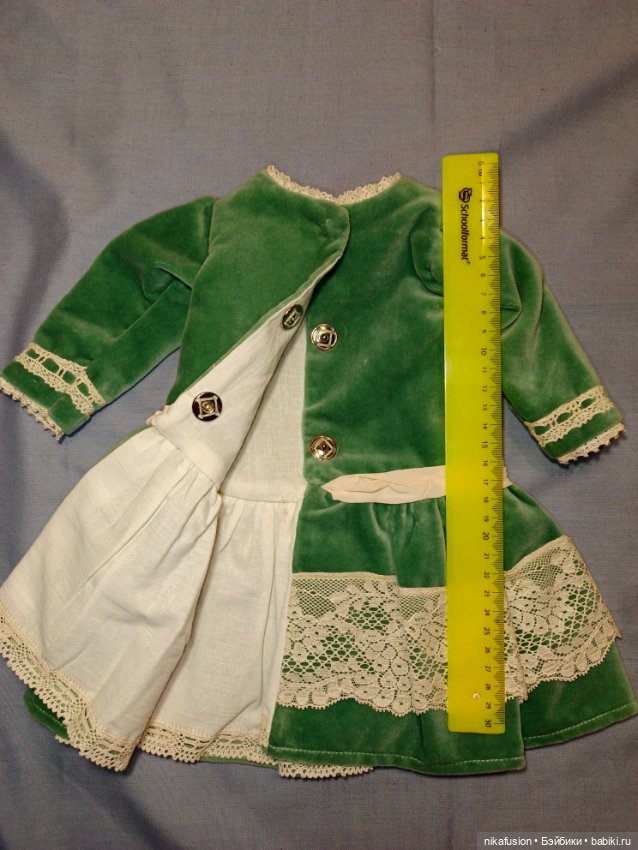 Платье на антикварную или винтажную куклу рост 50 см (фото 6)