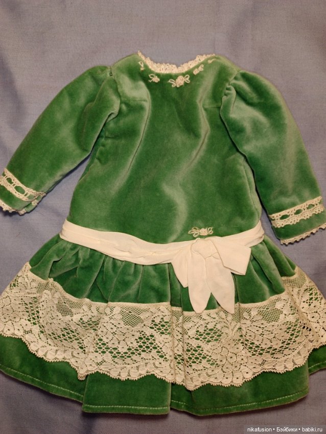 Платье на антикварную или винтажную куклу рост 50 см (фото 4)