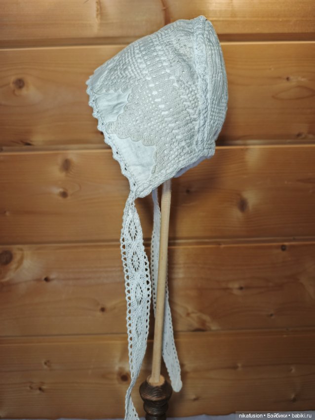 Чепчик на антикварную или винтажную куклу (фото 2)