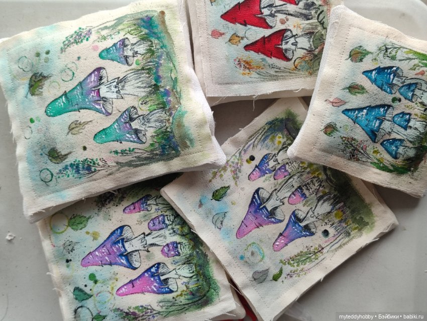 Подушки мухоморы — Текстиль для кукольного интерьера (фото 10)