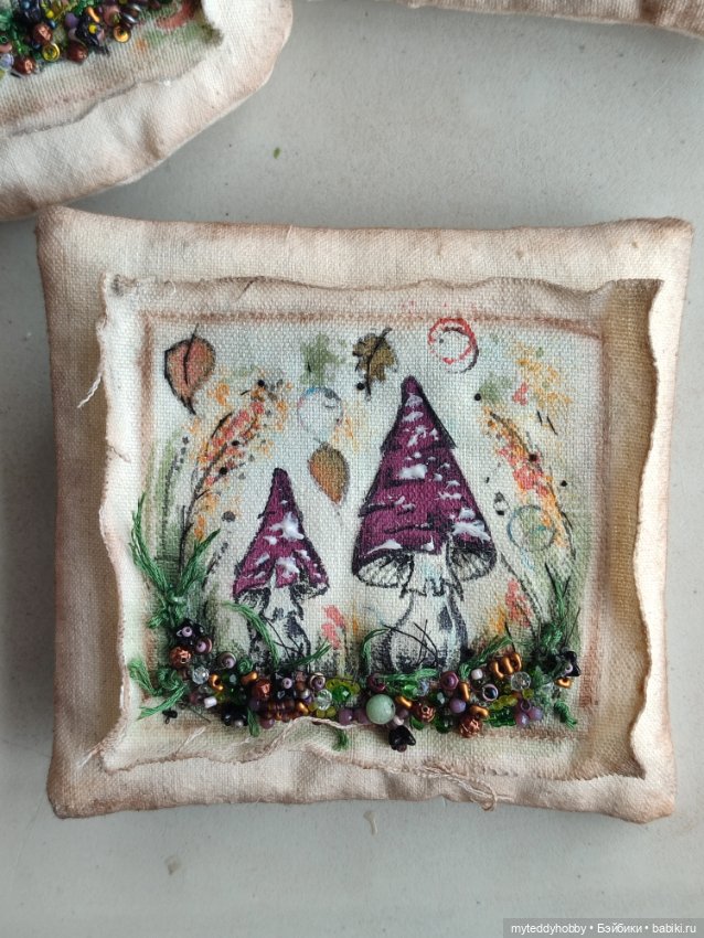Подушки мухоморы — Текстиль для кукольного интерьера (фото 5)