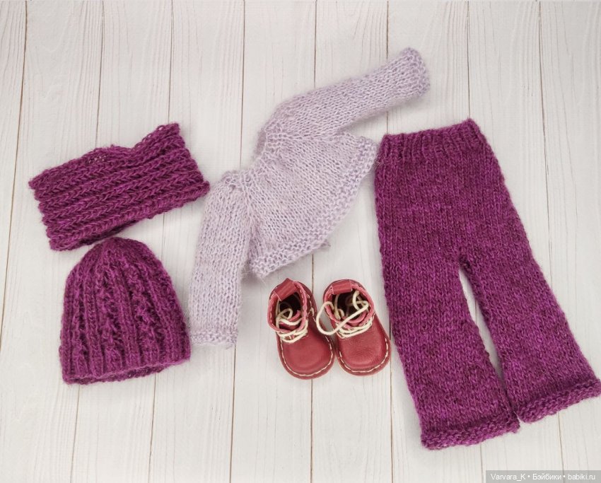 Комплект одежды "сиреневый" для куклы Paola Reina 32 см (фото 3)