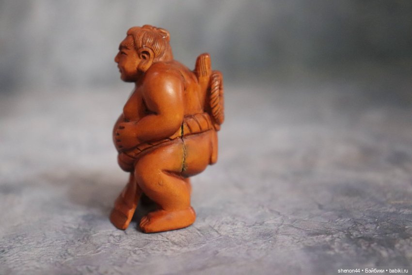 Нэцкэ "Борец сумо". Винтаж (фото 6)