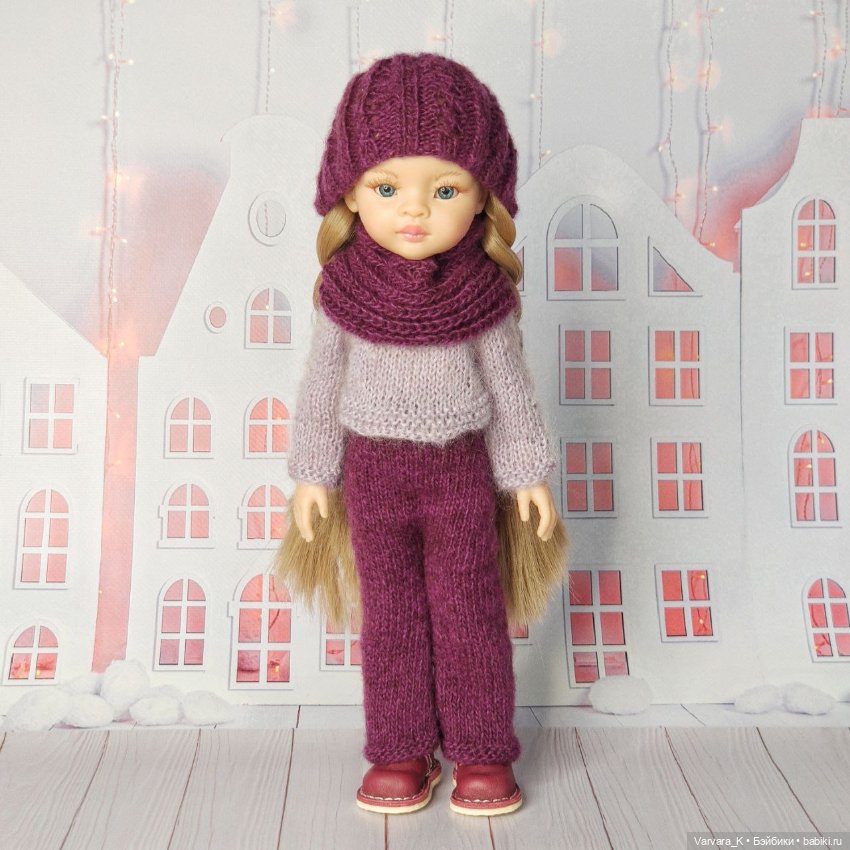 Комплект одежды "сиреневый" для куклы Paola Reina 32 см (фото 2)