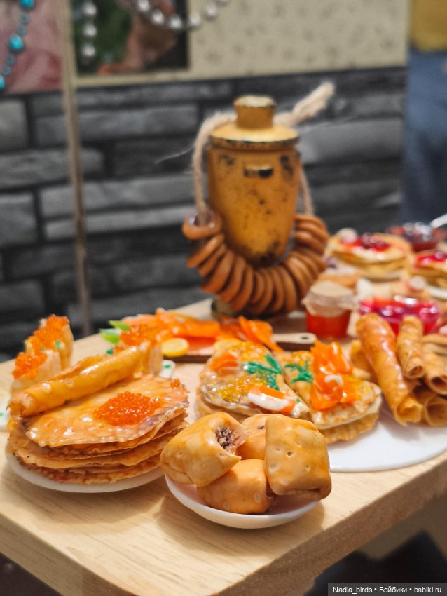 Большой набор блинов — Миниатюра для кукол (фото 6)