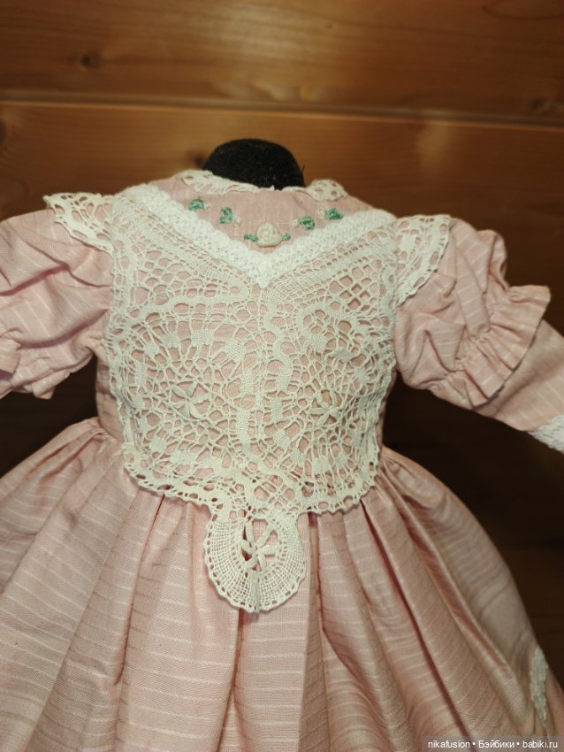 Платье на антикварную или винтажную куклу рост 45-48 см (фото 2)