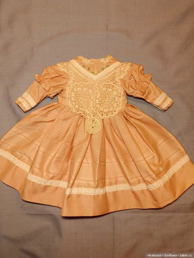 Платье на антикварную или винтажную куклу рост 45-48 см (фото 6)