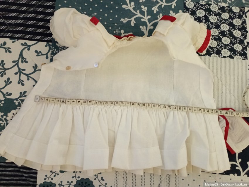 Шёлковое платье для вашей красивой антикварной куклы (фото 5)