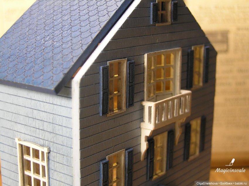Потрясающий кукольный домик с подсветкой в масштабе 1:90 (фото 2)