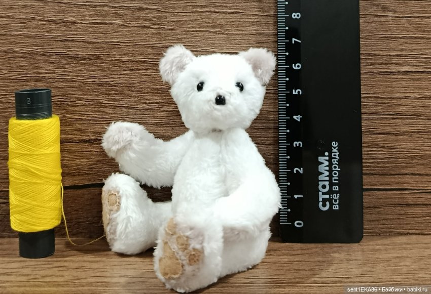 Белый мишутка — Авторские игрушки (фото 3)