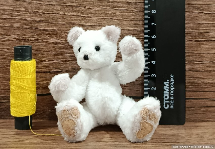 Белый мишутка — Авторские игрушки (фото 2)