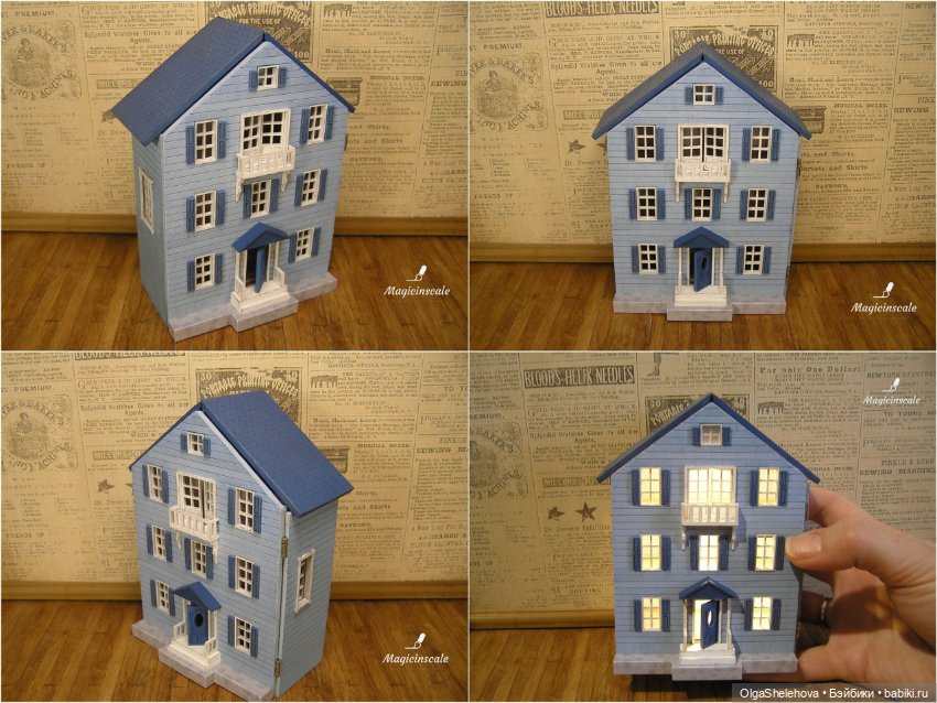 Потрясающий кукольный домик с подсветкой в масштабе 1:90