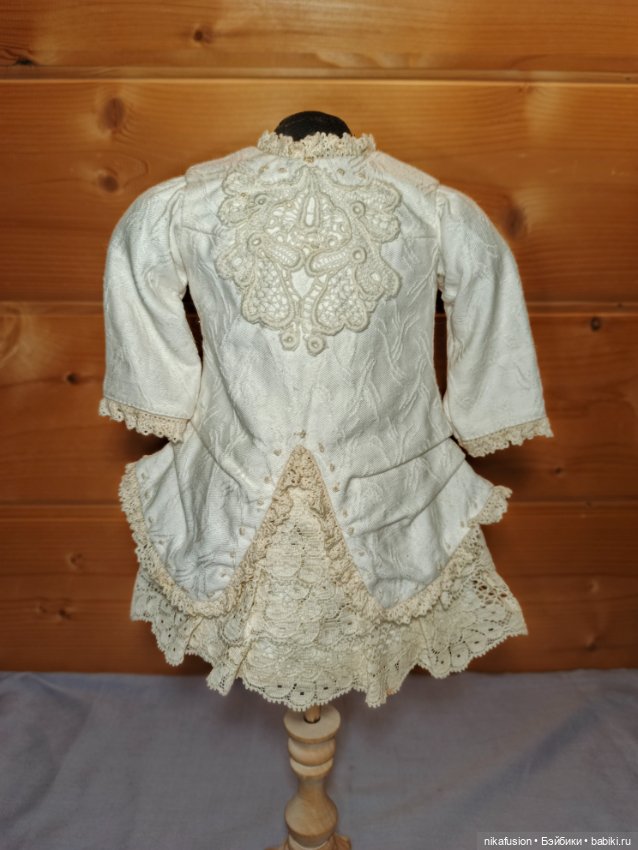 Платье на антикварную или винтажную куклу ростом 40 см