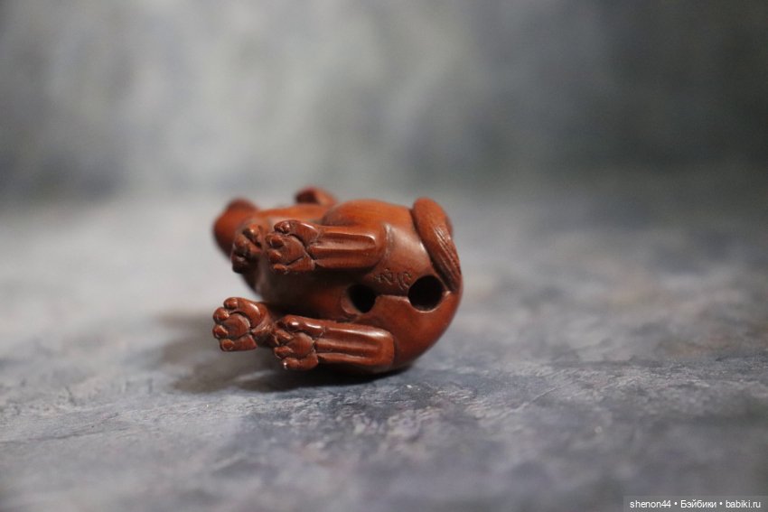 Нэцкэ "Собака". Винтаж! Подписана мастером (фото 5)