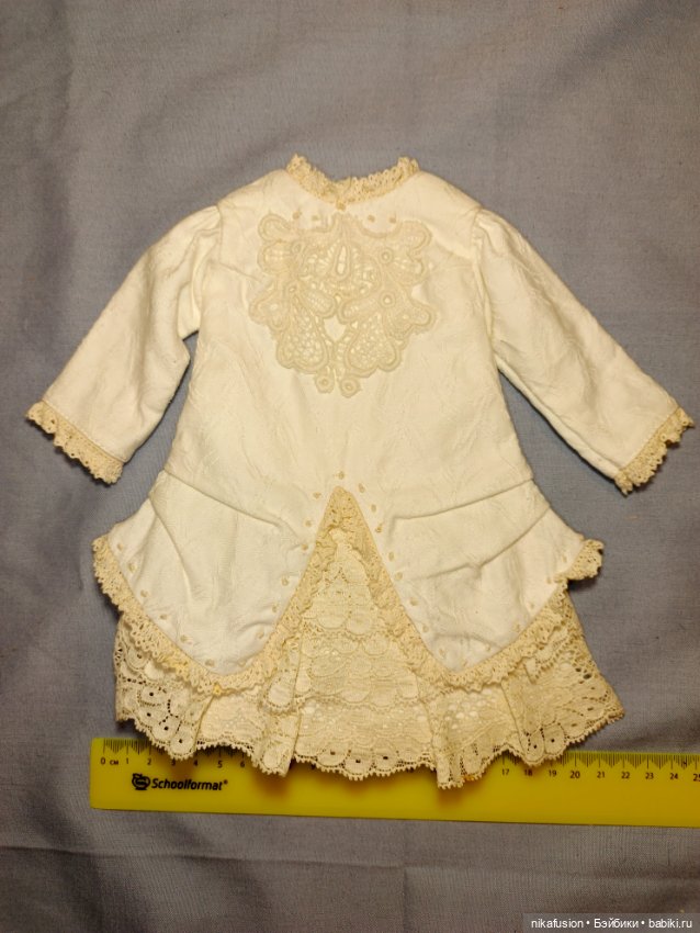 Платье на антикварную или винтажную куклу ростом 40 см (фото 6)