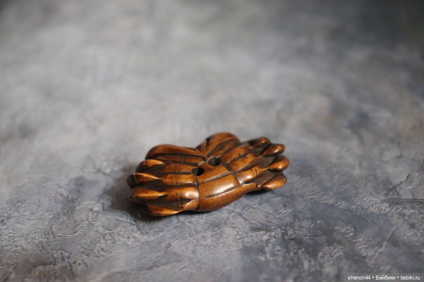 Нэцкэ "Краб". Винтаж, подписана автором (фото 2)