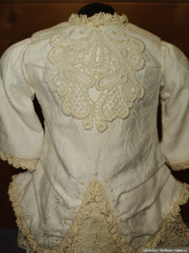 Платье на антикварную или винтажную куклу ростом 40 см (фото 4)