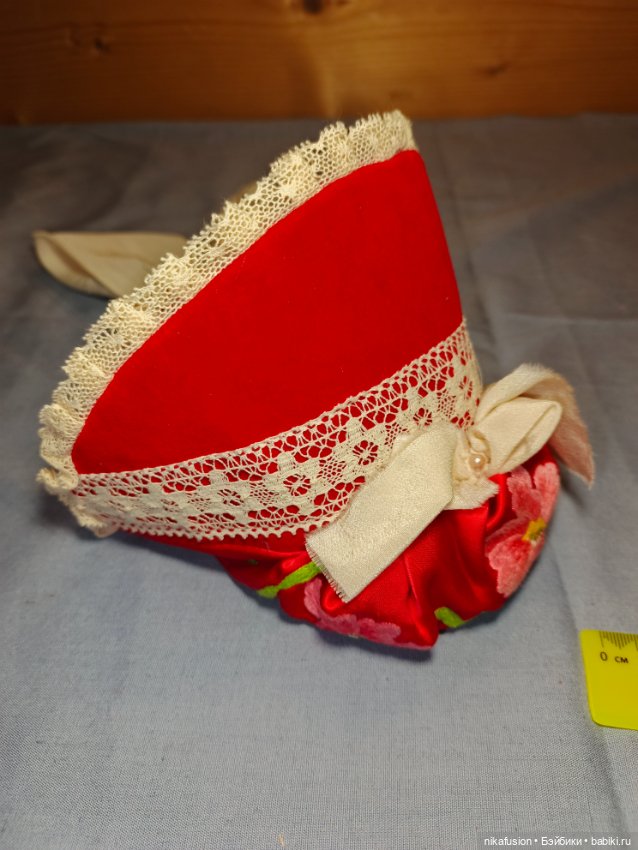 Шляпка для антикварной или винтажной куклы (фото 7)