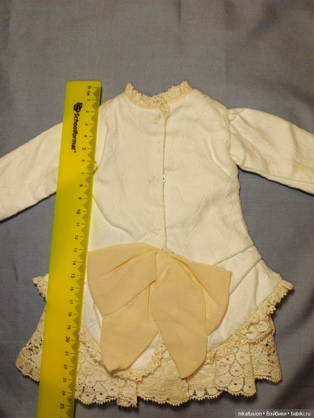 Платье на антикварную или винтажную куклу ростом 40 см (фото 8)
