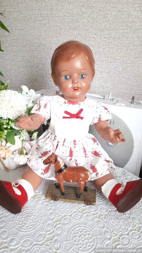 Винтажная,немецкая кукла Schildkrot. 46 см. новая (фото 7)