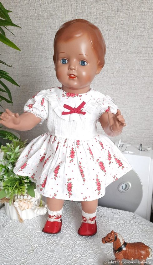 Винтажная,немецкая кукла Schildkrot. 46 см. новая (фото 4)