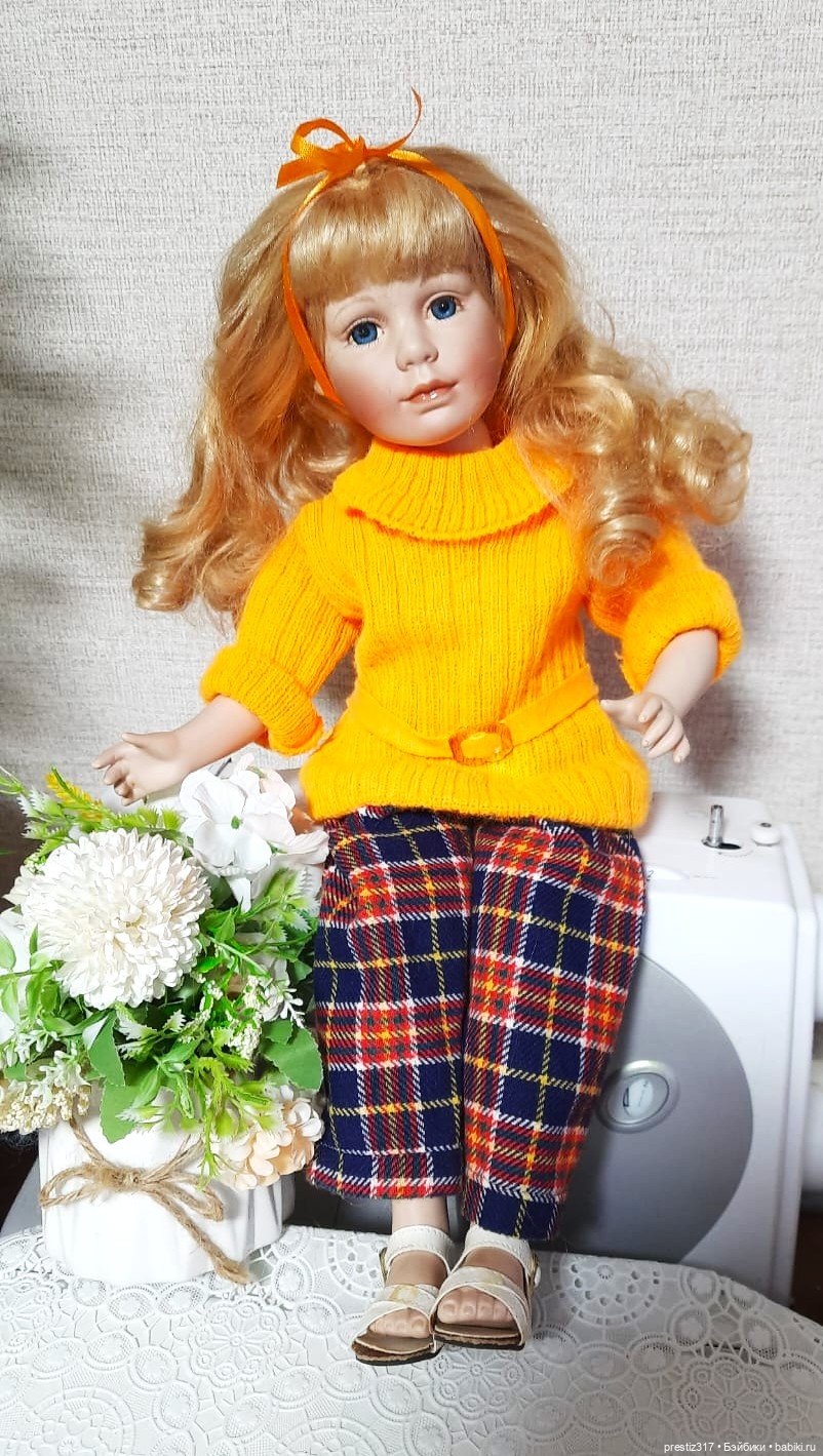 Красивая ,немецкая, фарфоровая кукла 90-х годов ,неизвестного мастера (фото 10)