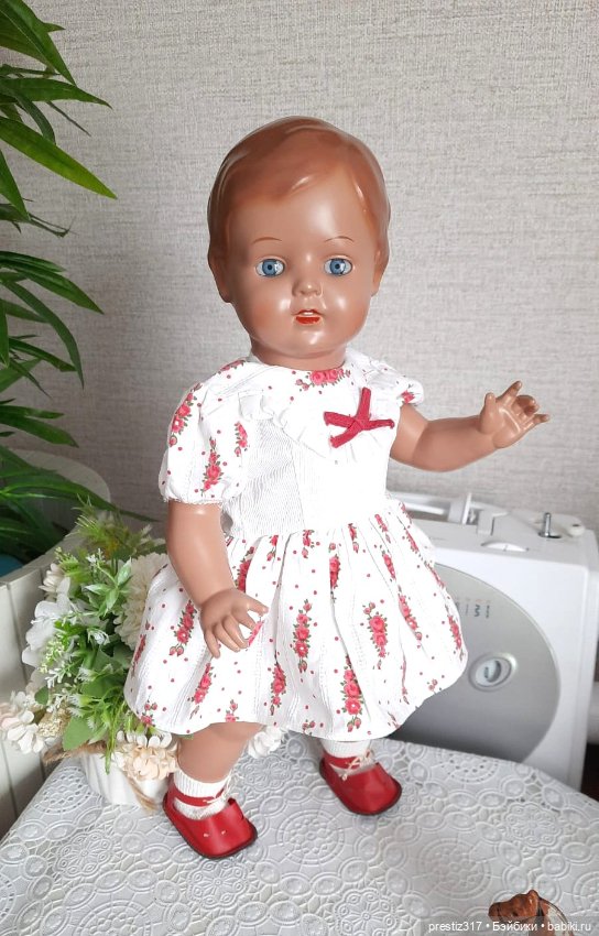 Винтажная,немецкая кукла Schildkrot. 46 см. новая (фото 5)