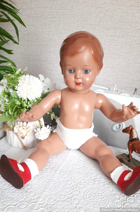 Винтажная,немецкая кукла Schildkrot. 46 см. новая (фото 10)