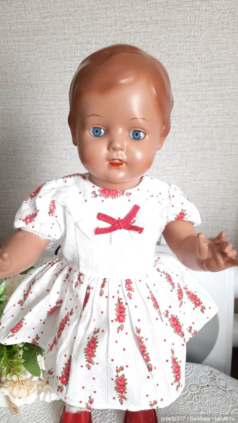 Винтажная,немецкая кукла Schildkrot. 46 см. новая (фото 3)