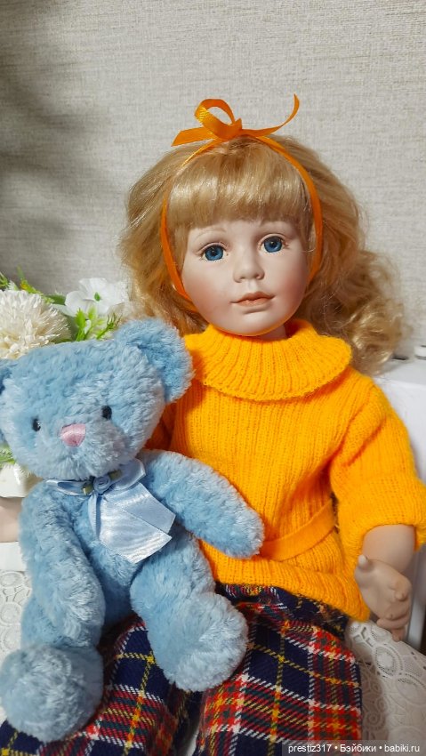 Красивая ,немецкая, фарфоровая кукла 90-х годов ,неизвестного мастера