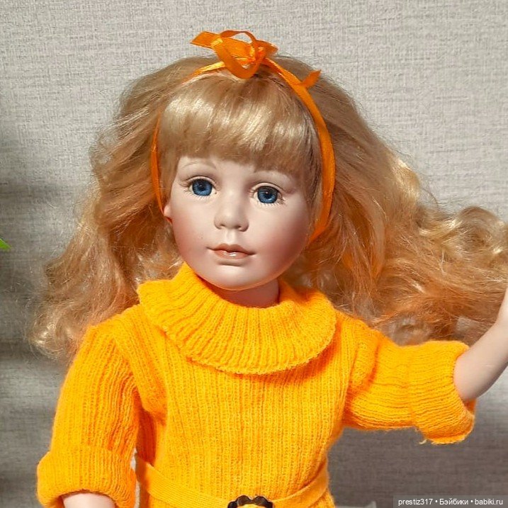 Красивая ,немецкая, фарфоровая кукла 90-х годов ,неизвестного мастера