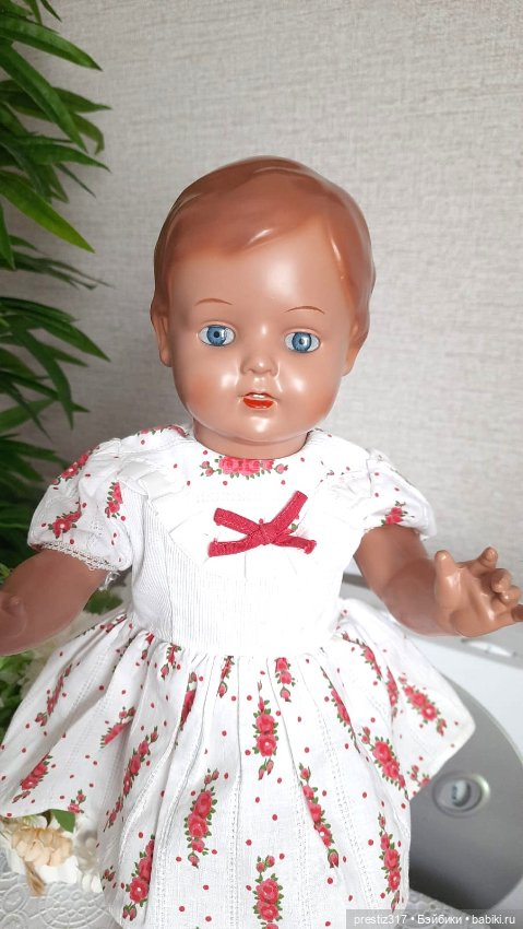 Винтажная,немецкая кукла Schildkrot. 46 см. новая (фото 6)