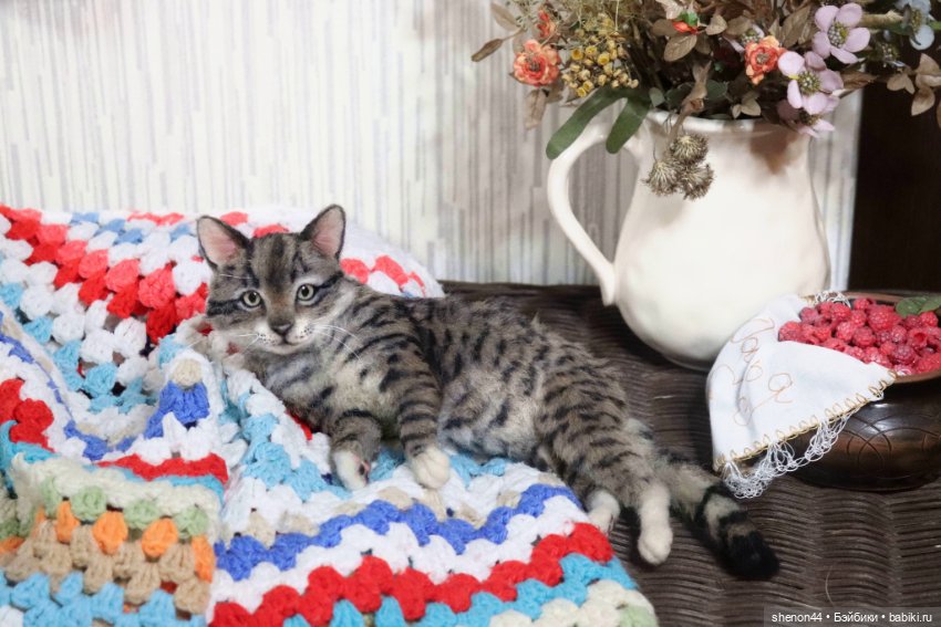 Полосатая кошка — Авторские игрушки (фото 2)