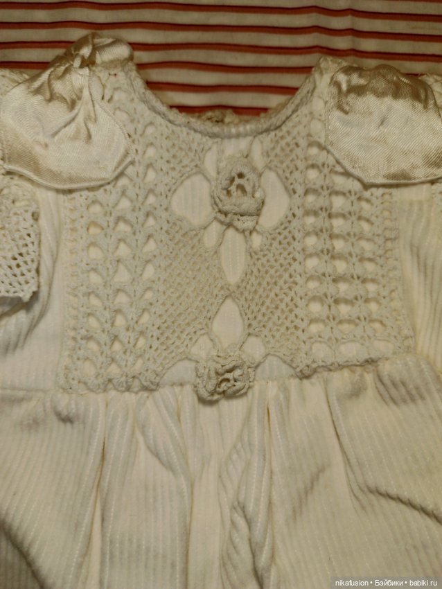 Боди белый вельвет, на реборна или старенькую куклу , пупса 50-55 см (фото 7)