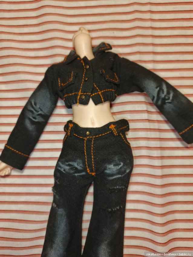 Джинсовый костюм на куклу БЖД SD, тоннер (фото 5)