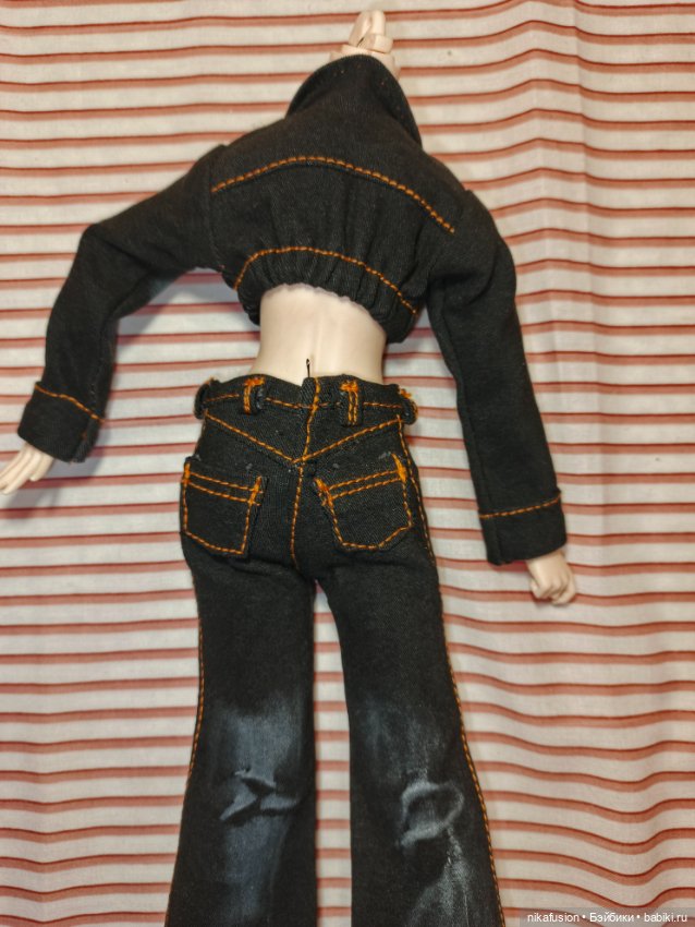 Джинсовый костюм на куклу БЖД SD, тоннер (фото 6)