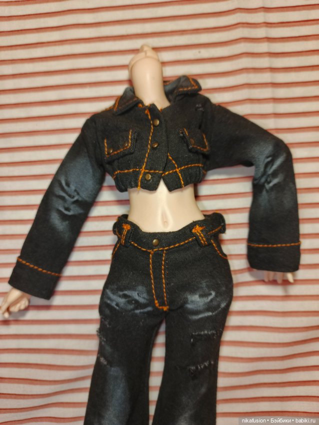 Джинсовый костюм на куклу БЖД SD, тоннер (фото 3)