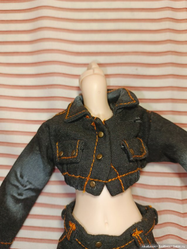 Джинсовый костюм на куклу БЖД SD, тоннер (фото 7)