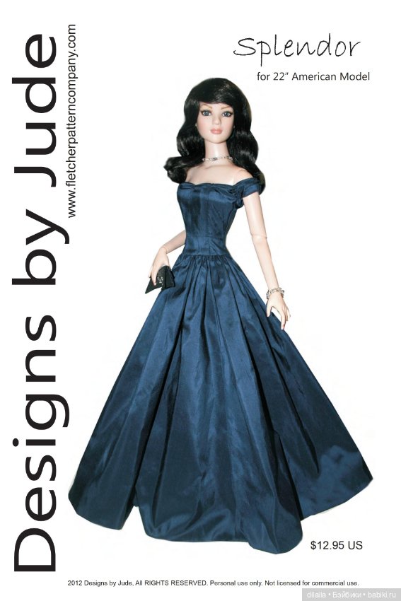 Выкройки PDF в натуральную величину / одежда для кукол Tonner Тоннер Американская модель 55-56 см