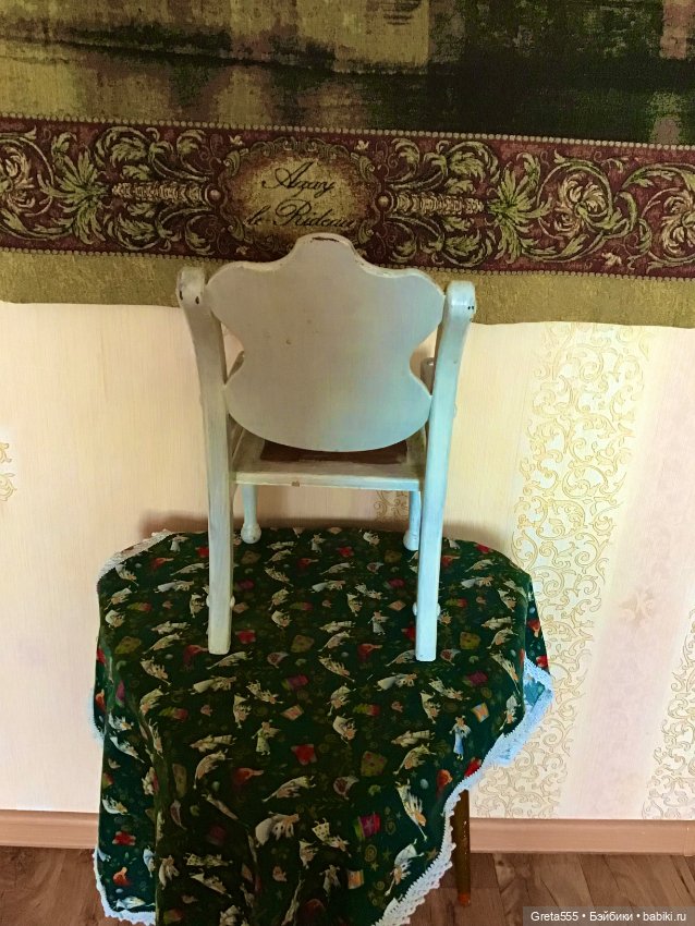 Большой стул для антикварных кукол и реплик , и просто для кукол , заготовка (фото 7)