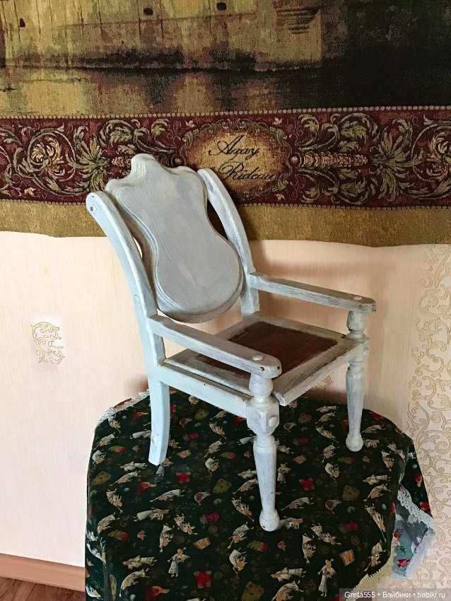 Большой стул для антикварных кукол и реплик , и просто для кукол , заготовка