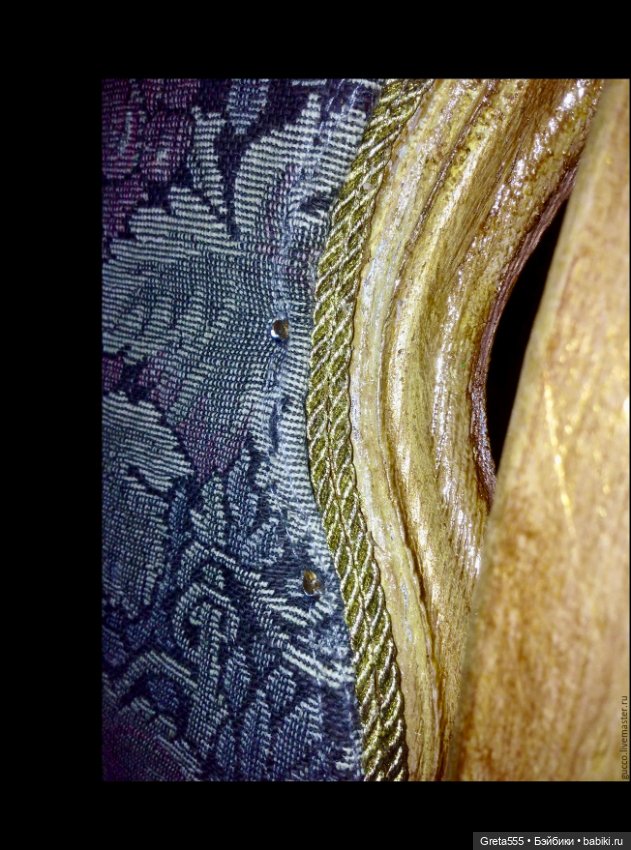 Антикварный гобелен для обивки кукольной мебели или домика (фото 5)