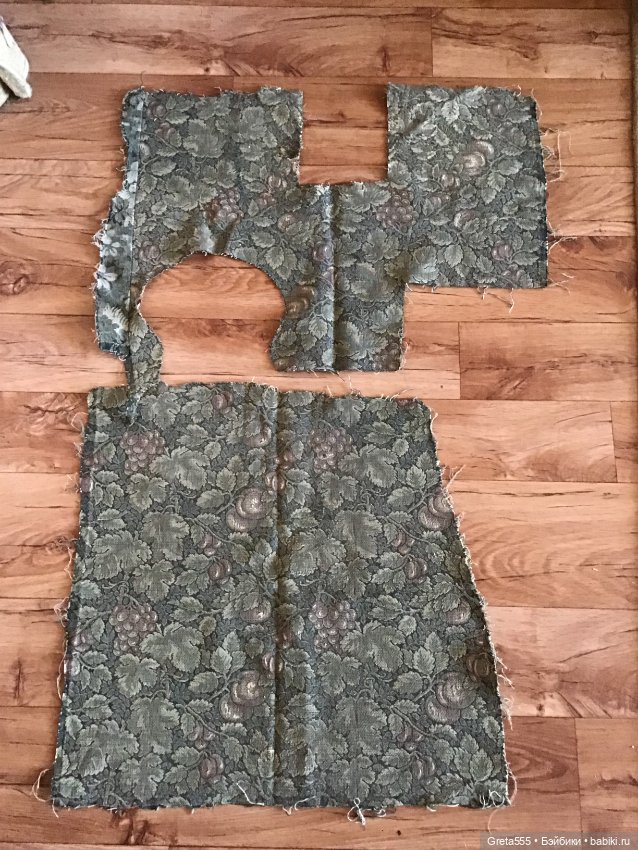 Антикварный гобелен для обивки кукольной мебели или домика (фото 4)