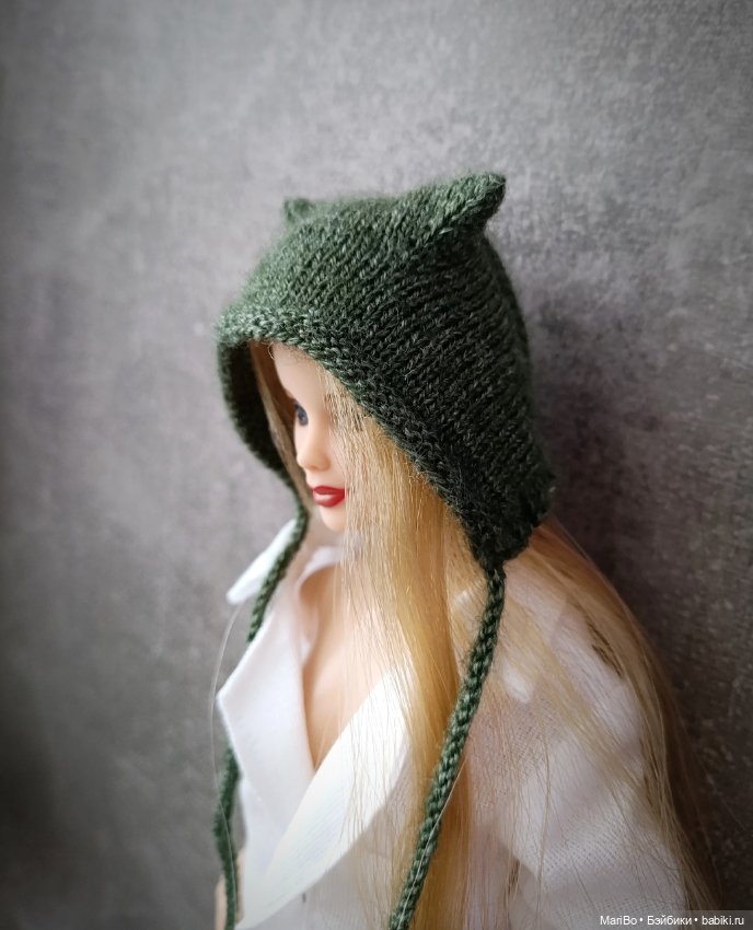 Чепец с ушками для Барби и других (фото 5)