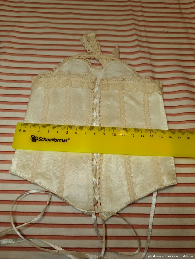 Корсет для антикварной или винтажной куклы, атлас (фото 5)