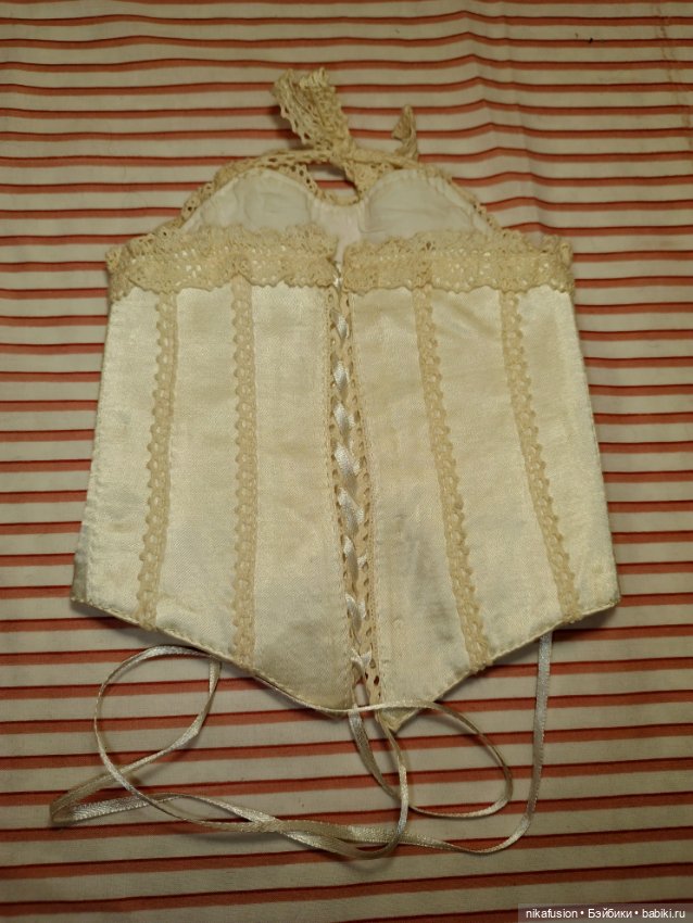 Корсет для антикварной или винтажной куклы, атлас (фото 4)