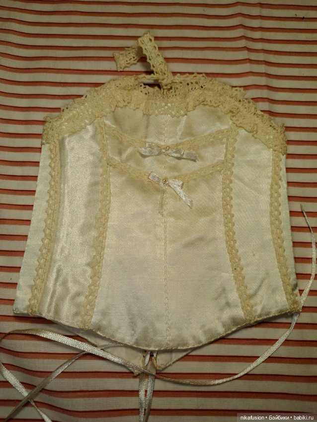 Корсет для антикварной или винтажной куклы, атлас (фото 2)