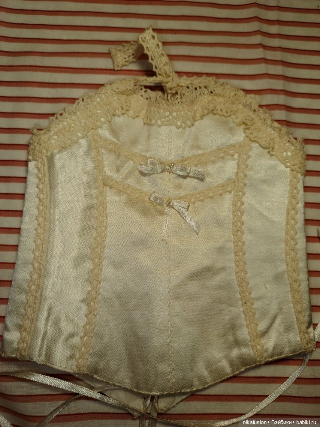 Корсет для антикварной или винтажной куклы, атлас (фото 3)