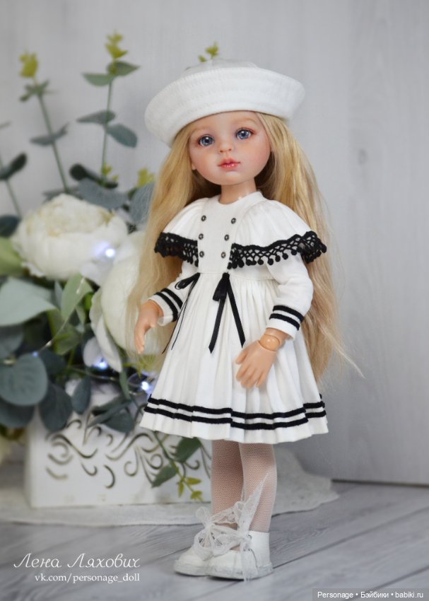 Морской комплект для Паола Рейна бело-черный (фото 2)