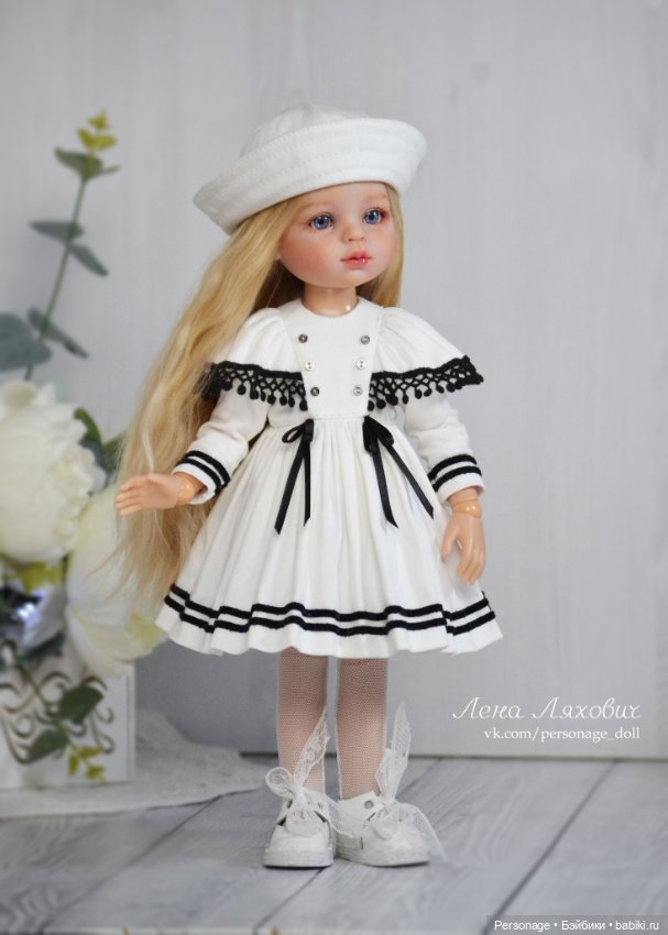 Морской комплект для Паола Рейна бело-черный